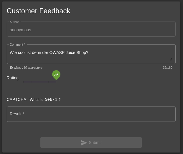 Write custom Feedback